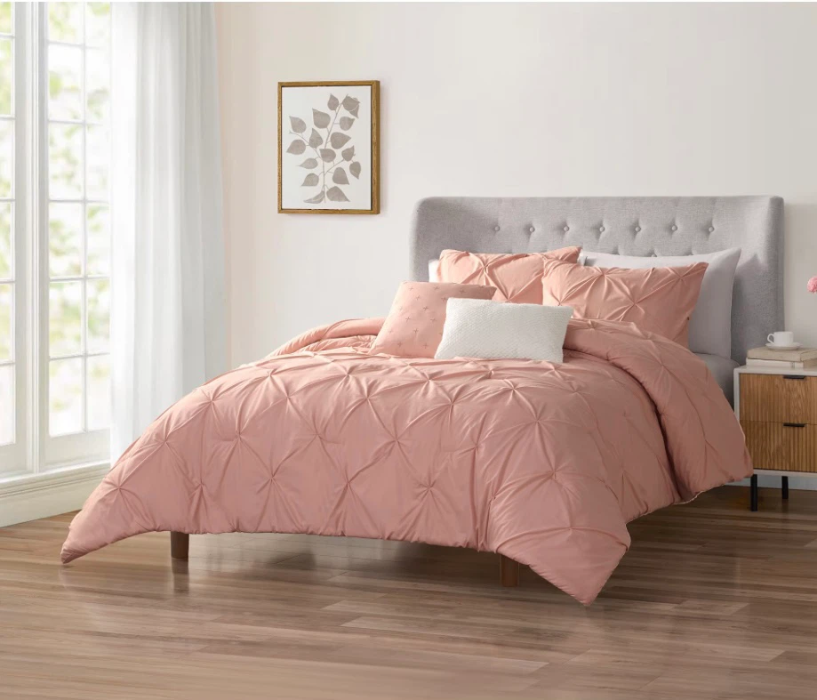 🌸✨ NEW KING 5-PIECE COMFORTER SET – BLUSH PINK – $55✨🌸 - photo 2