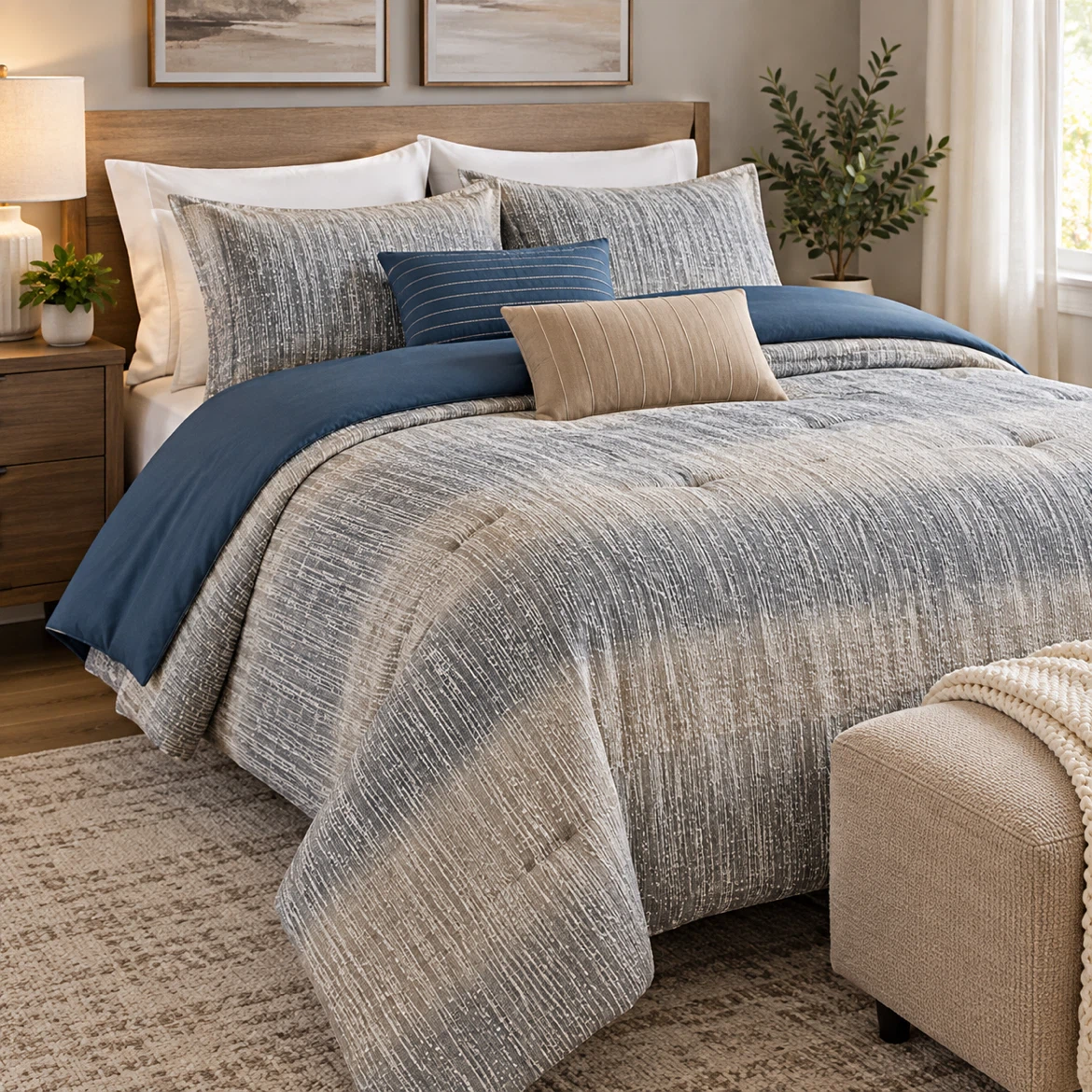 ✨ BRAND NEW 5-PIECE COMFORTER SET – QUEEN & KING ✨