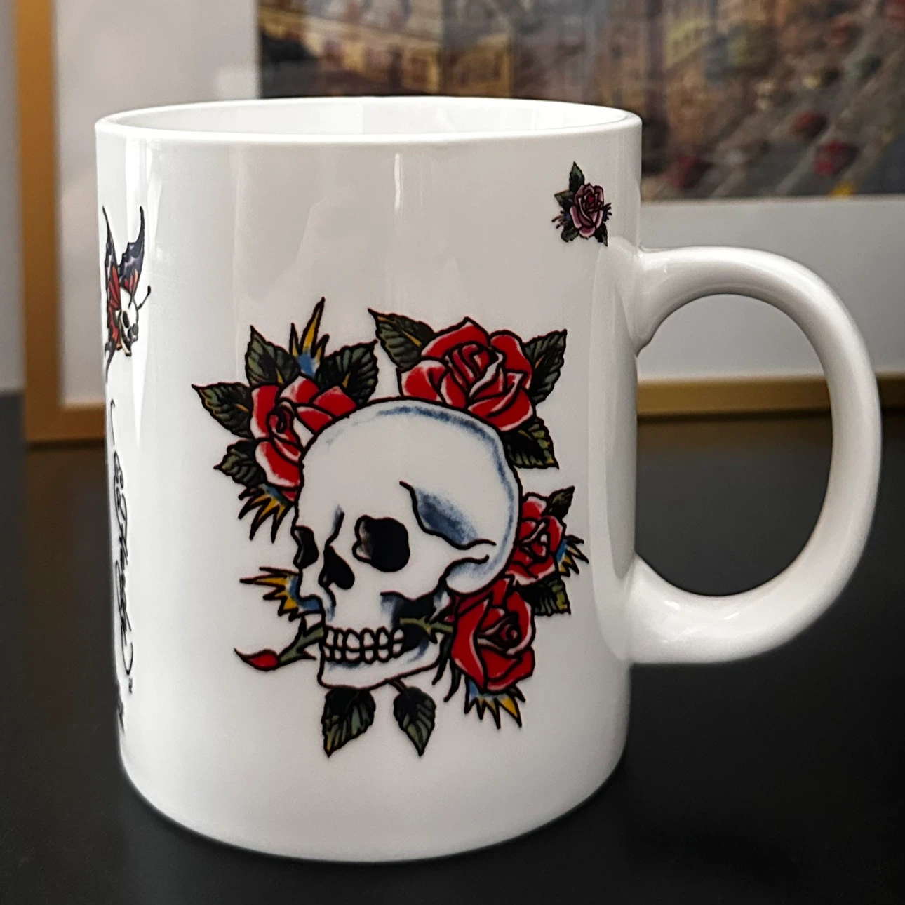 Ed Hardy Skull and Roses Mug
