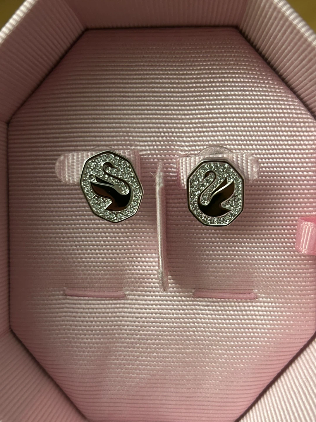 Swarovski Swan Stud Earrings