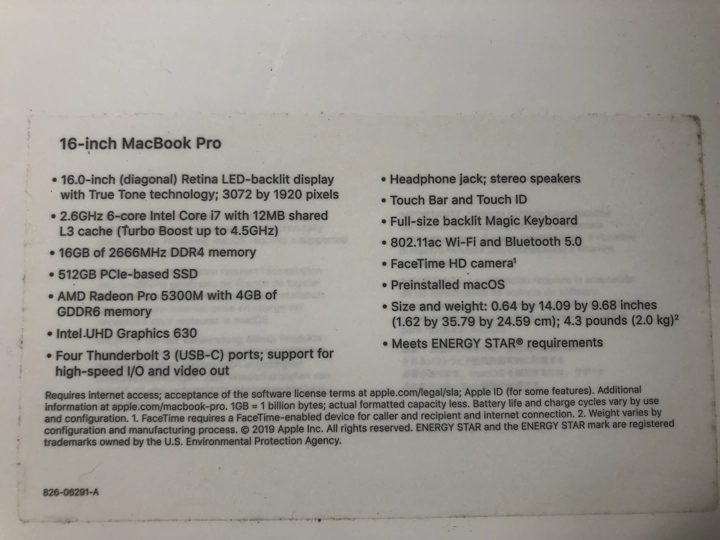 BOX for 16-inch MacBook Pro (BOX ONLY! - photo 3