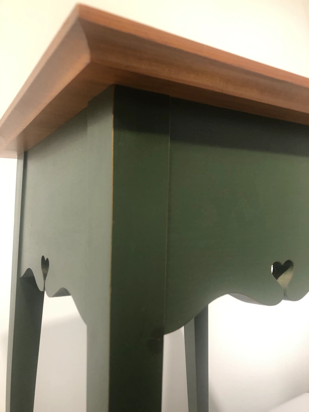 Green and wood tall side table - photo 3