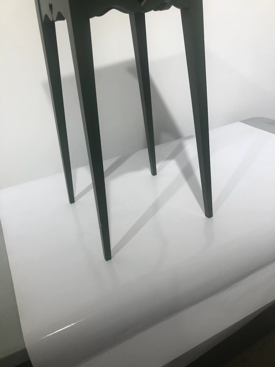 Green and wood tall side table - photo 2
