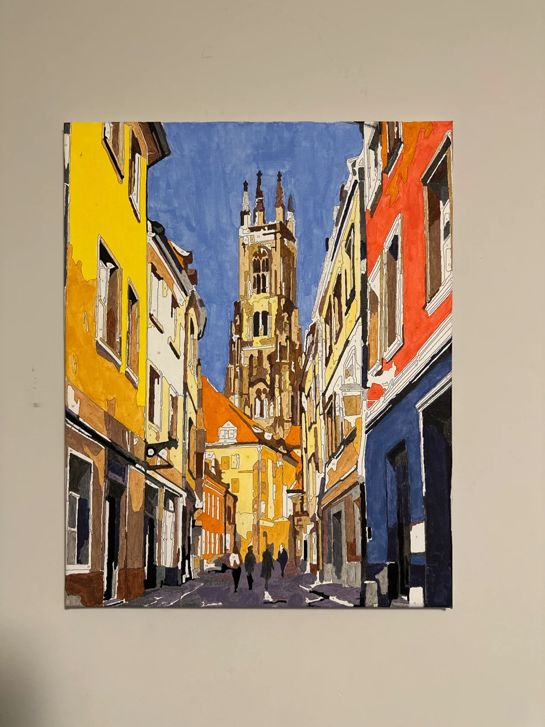 Paint by Numbers City Street Canvas