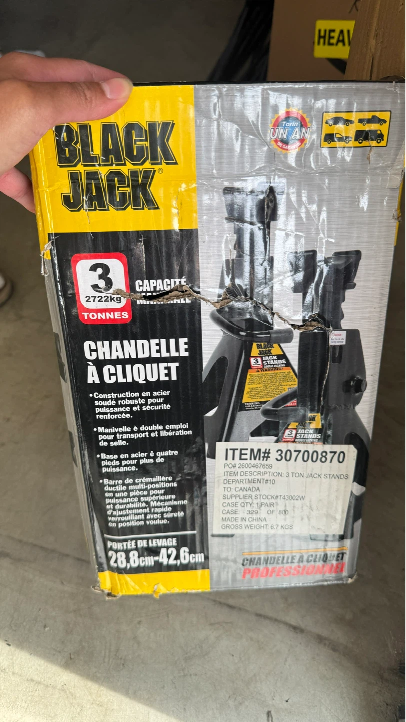 Torin Black Jack 3 Ton Ratcheting Jack Stands - photo 2