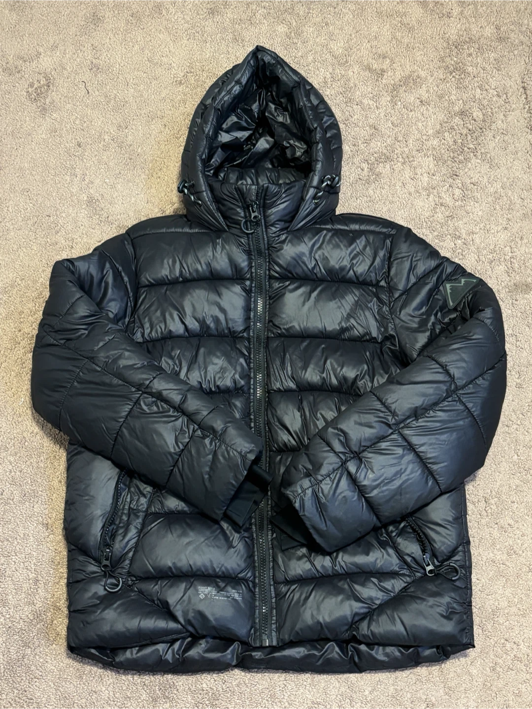 Point Zero Black Puffer Jacket