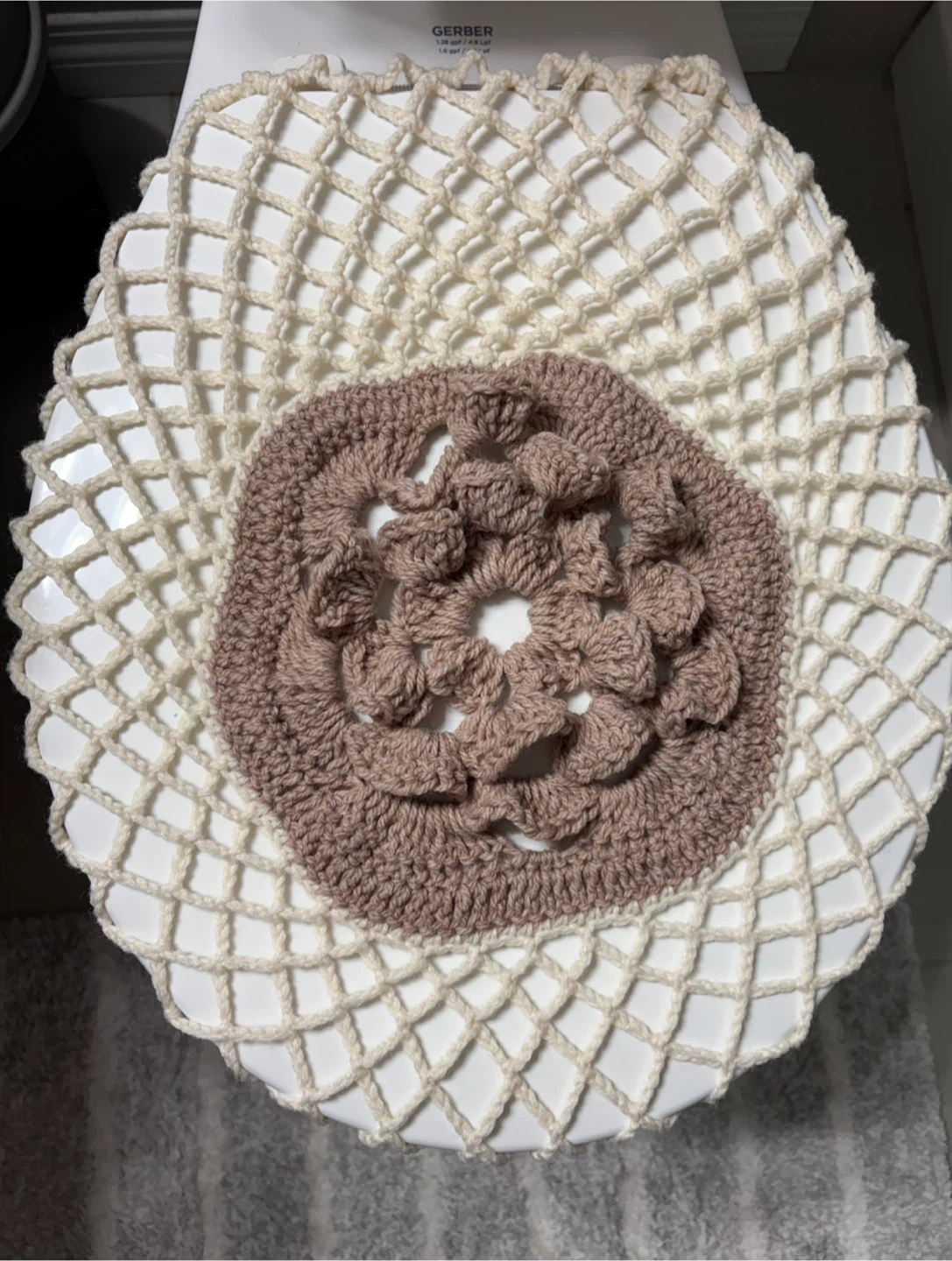 Crochet Toilet Seat and Tank Cover Set - photo 3