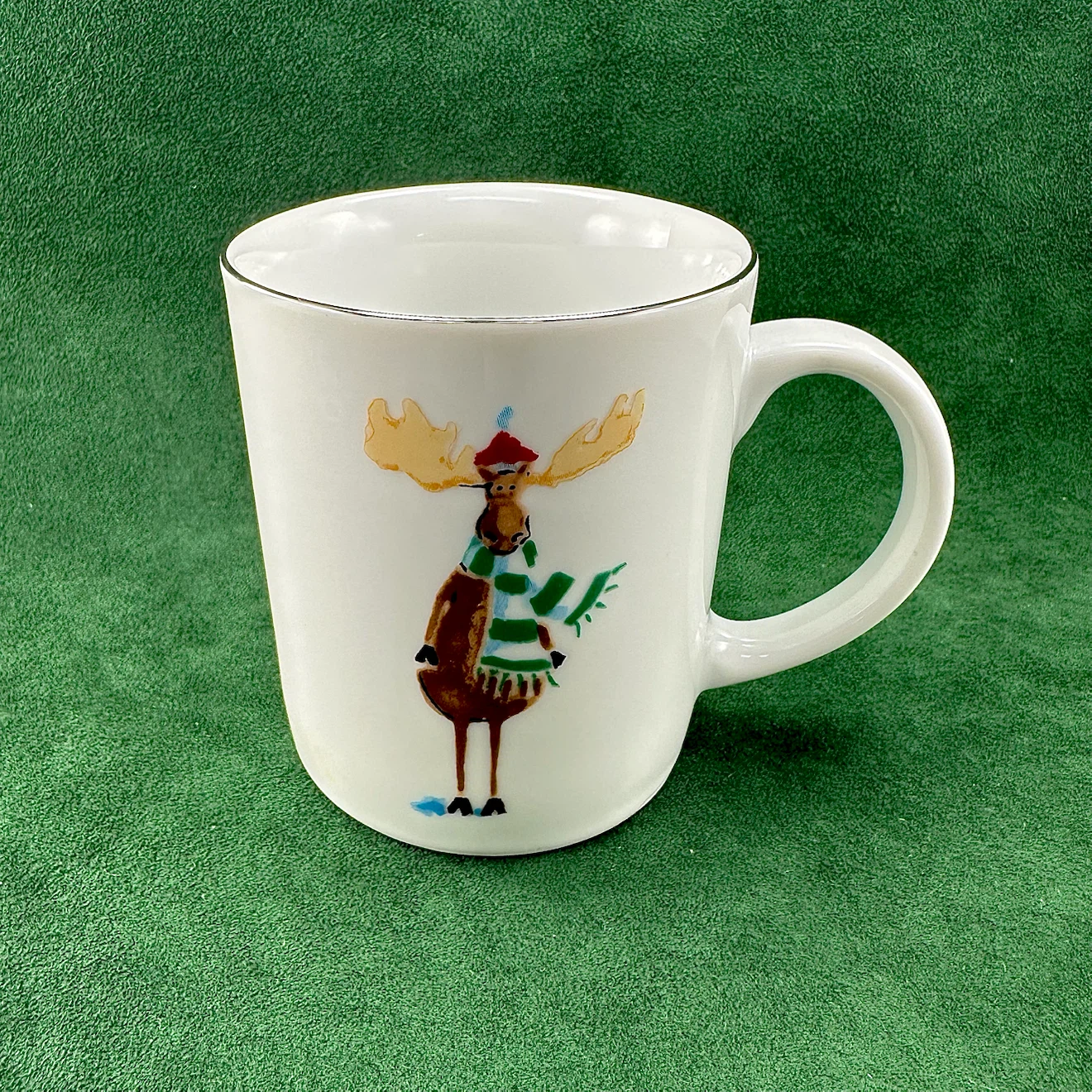 Danica set of 4 Christmas moose mugs