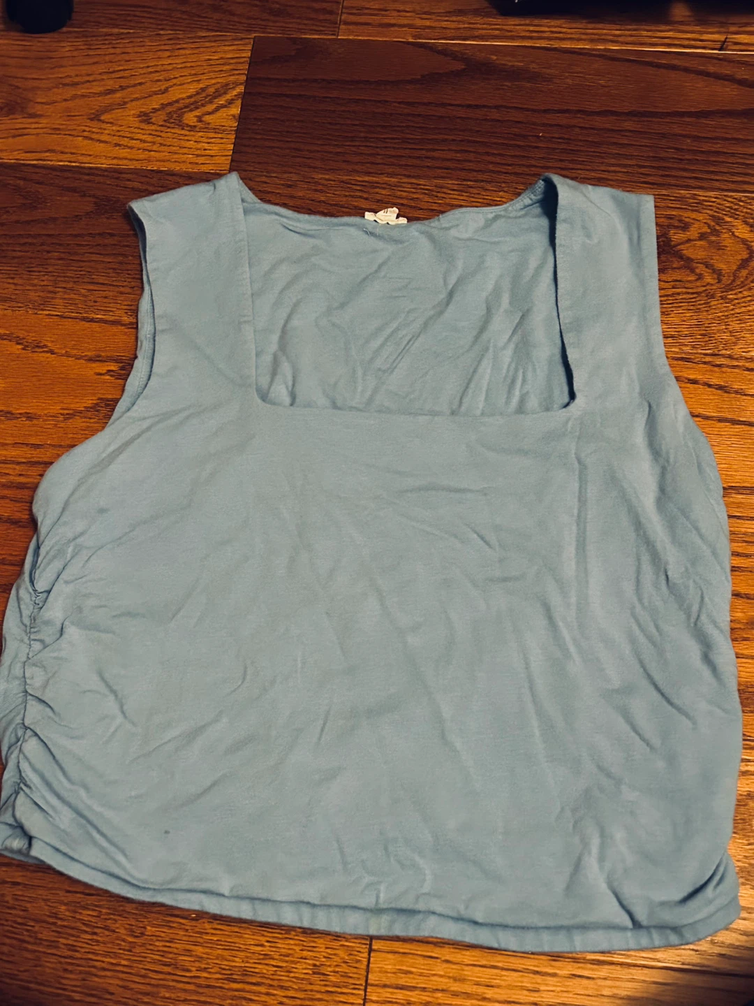 Garage Light Blue Square Neck Tank