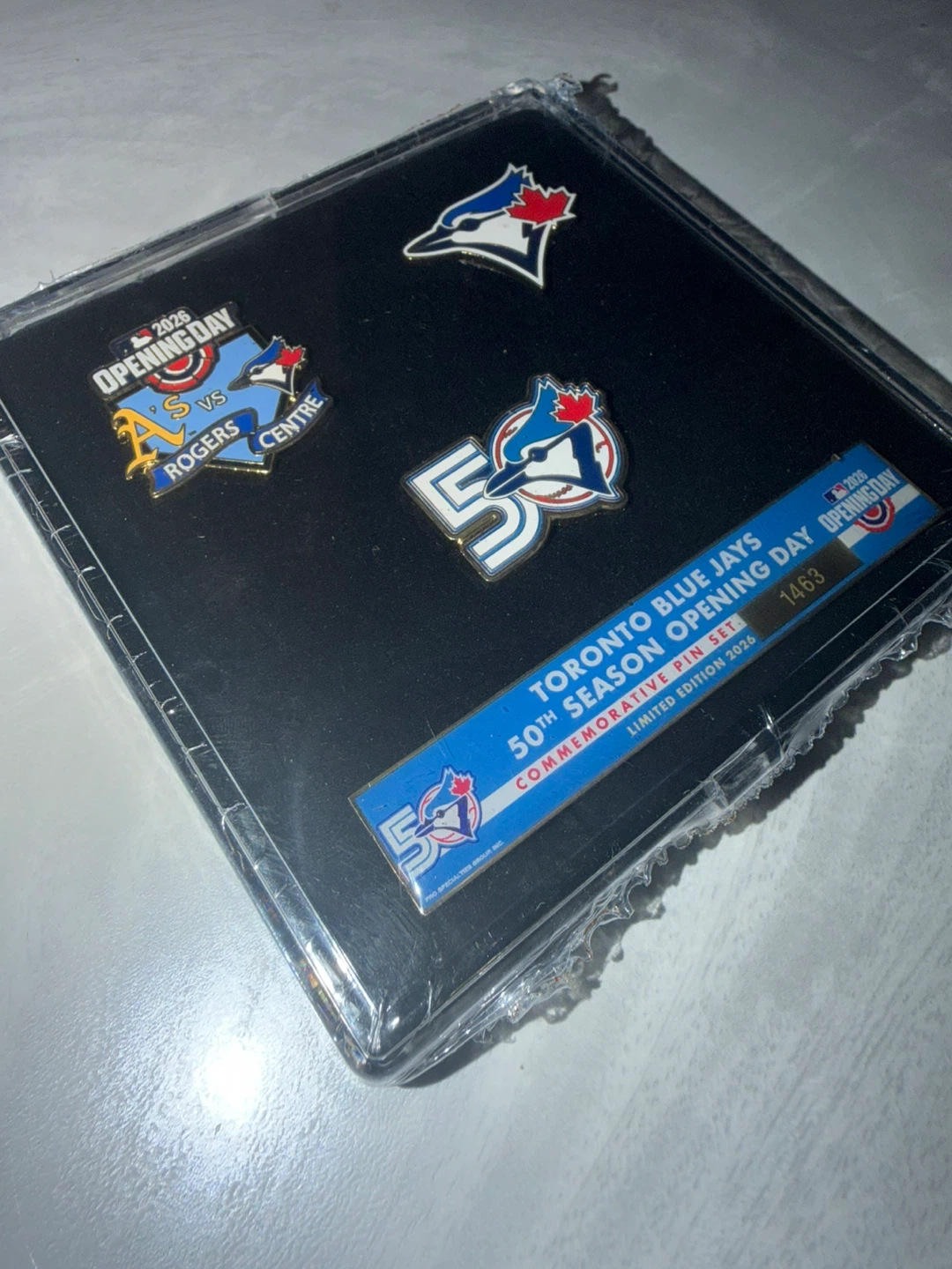 Toronto Blue Jays 50th Season Opening Day Pin Set 1463/2000 - photo 2