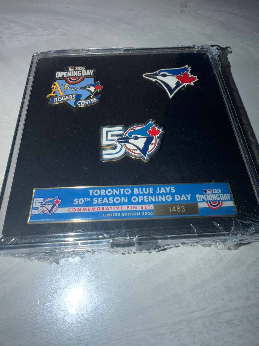 Toronto Blue Jays 50th Season Opening Day Pin Set 1463/2000 - photo 3