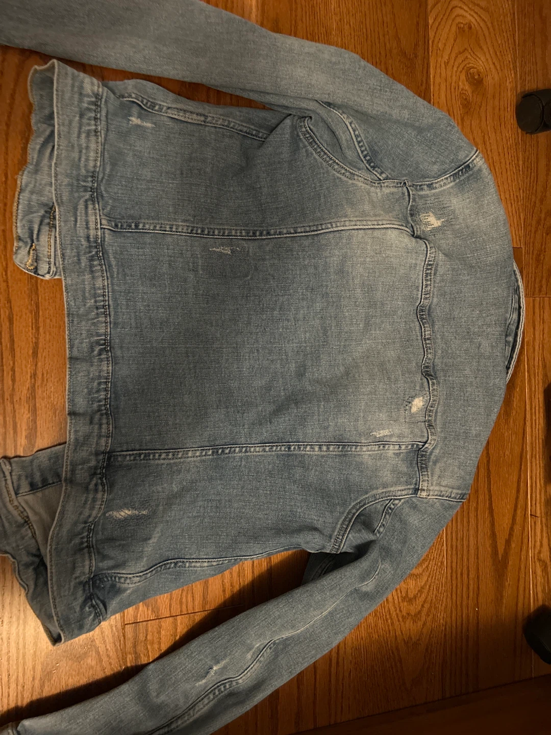 &Denim light wash distressed denim jacket - photo 2