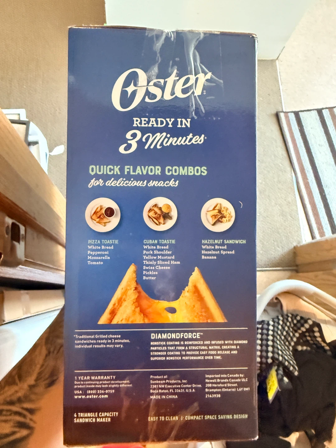 Oster DiamondForce 4 Triangle Sandwich Maker - photo 2