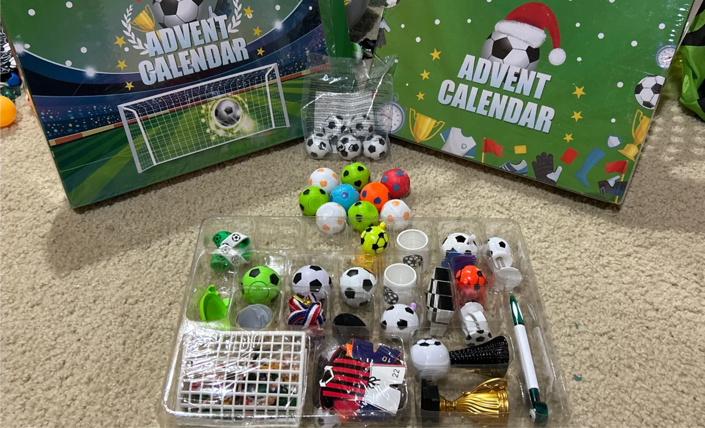 Soccer Advent Calendar Toy Set