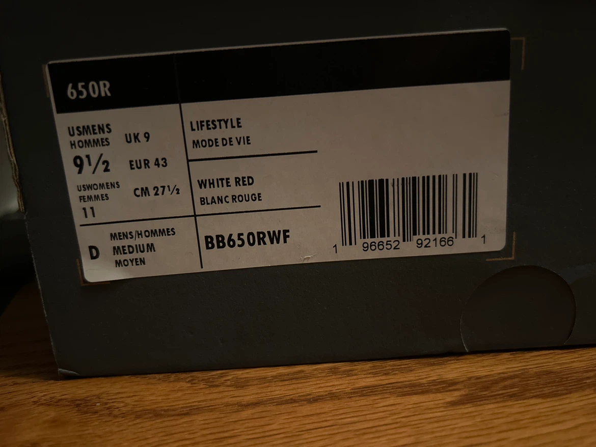 New Balance 650R White Red Sneakers - photo 2