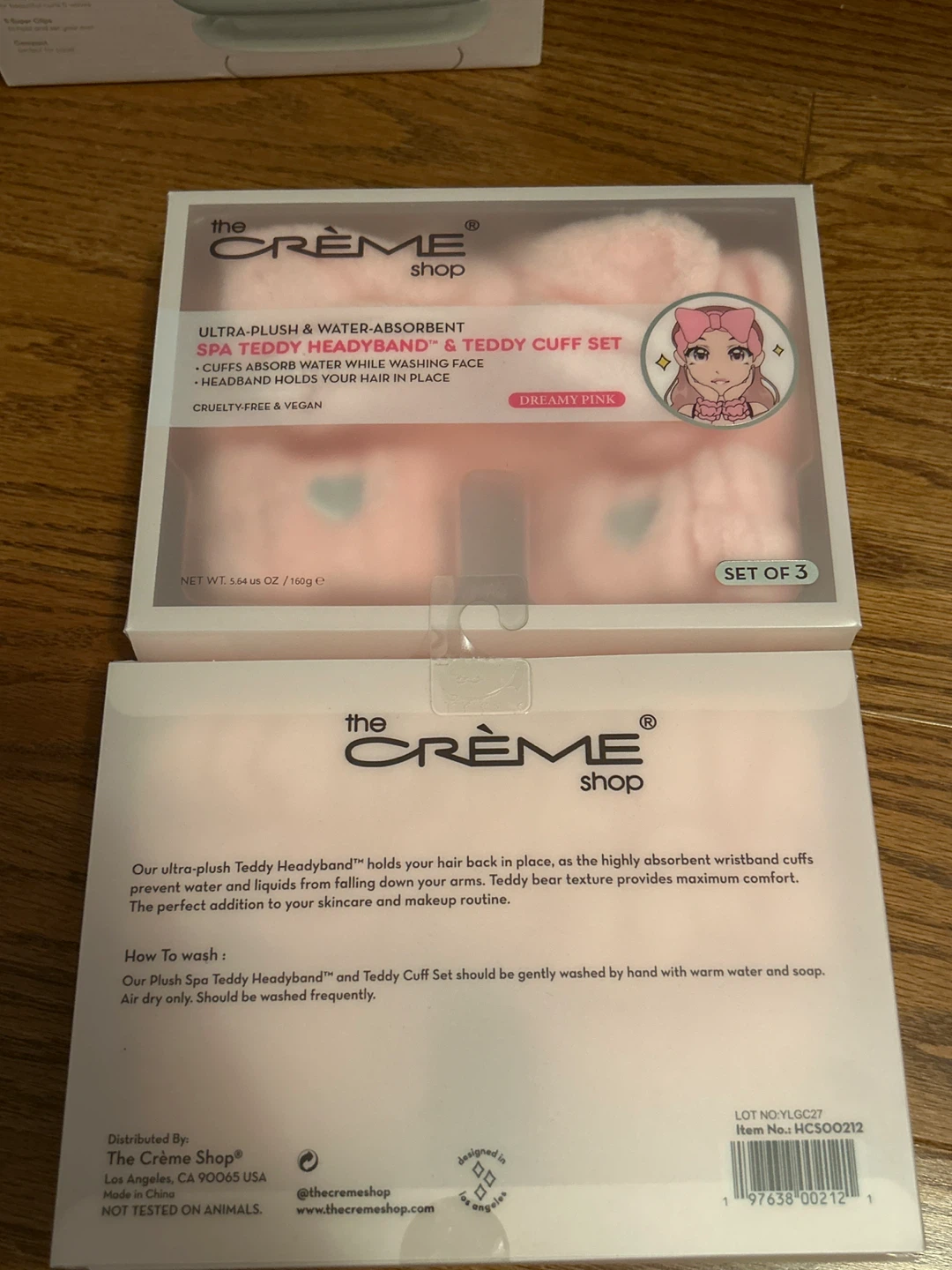 The Crème Shop Spa Teddy Headband and Cuff Set