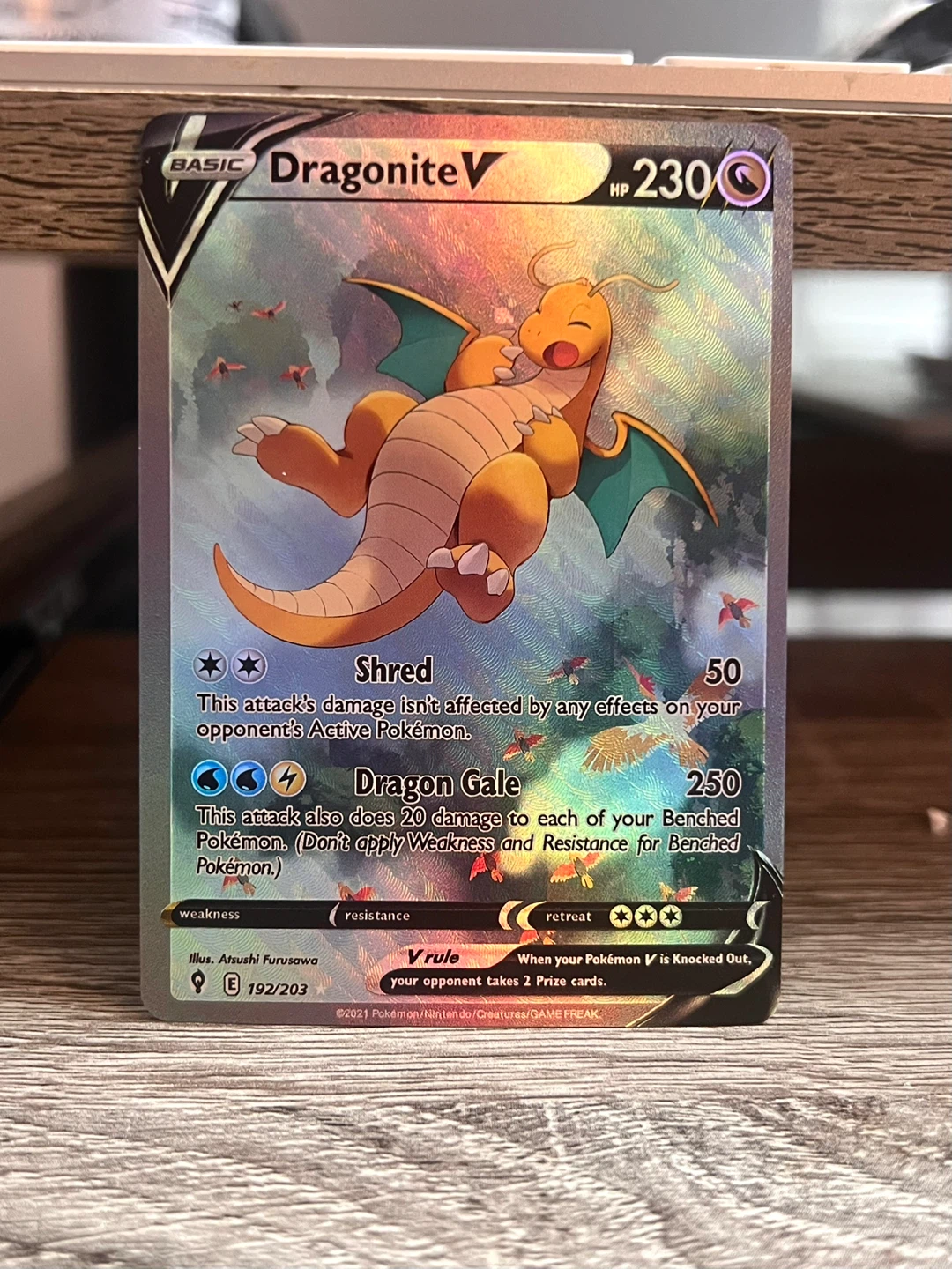 Pokemon Dragonite V 192/203 Fan Art Card