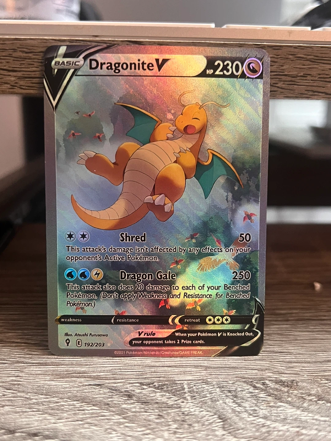Pokemon Dragonite V 192/203 Fan Art Card - photo 2