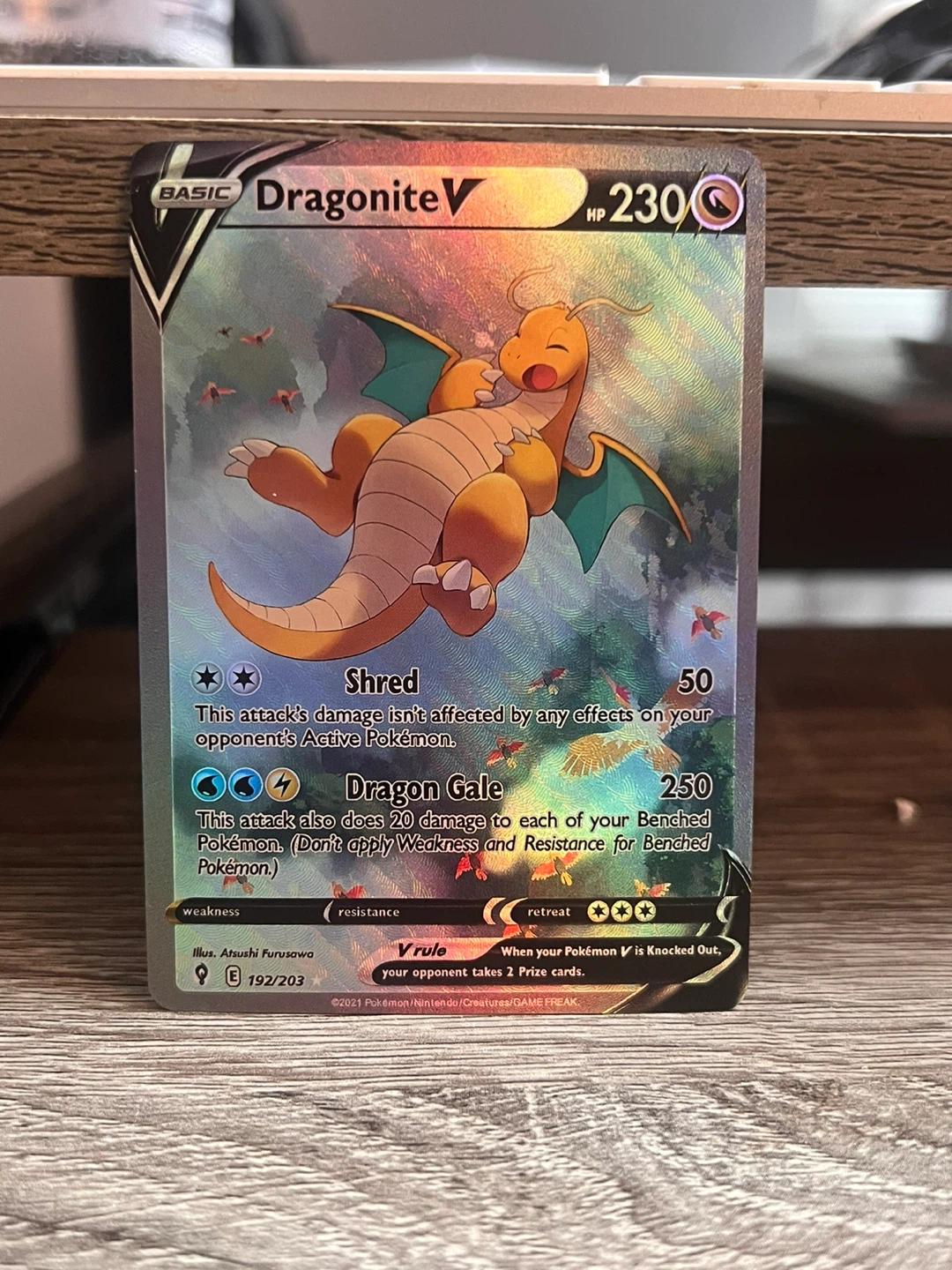Pokemon Dragonite V 192/203 Fan Art Card - photo 3