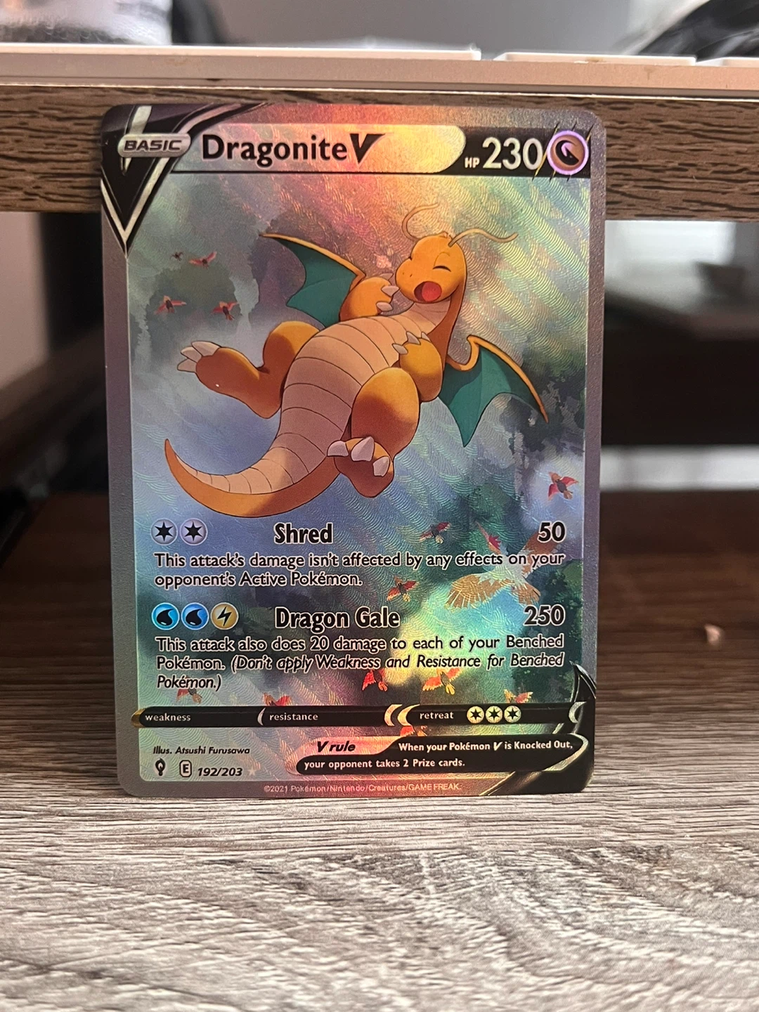 Pokemon Dragonite V 192/203 Fan Art Card - photo 4