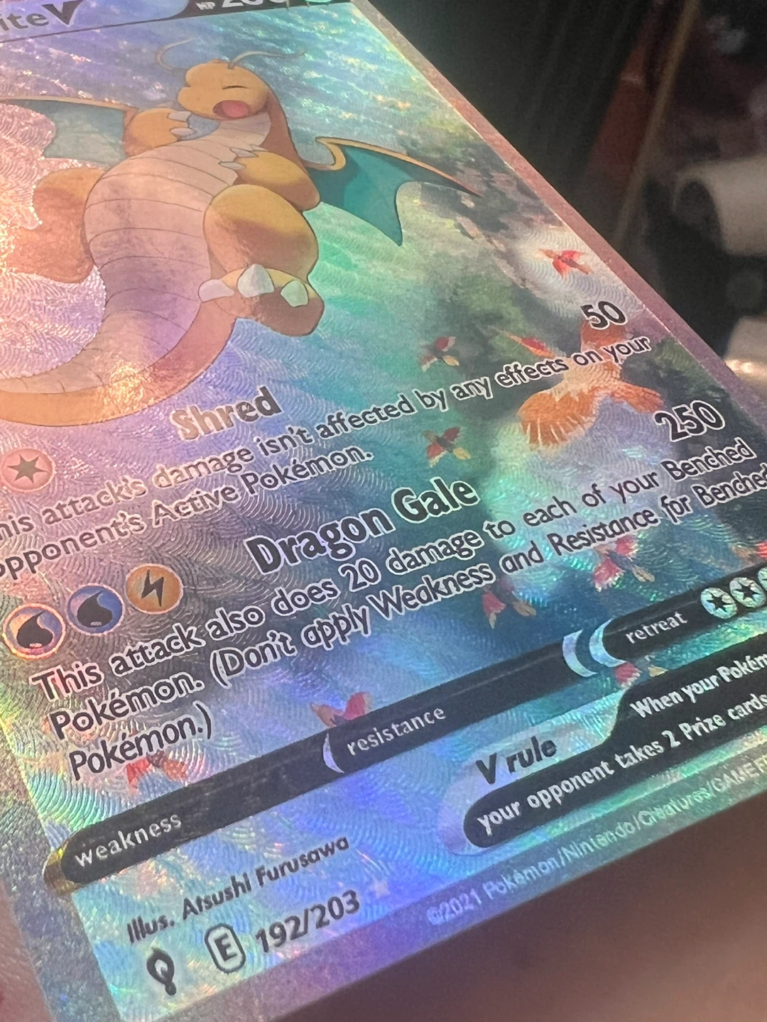 Pokemon Dragonite V 192/203 Fan Art Card - photo 5