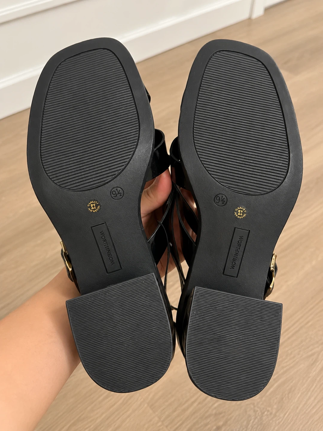 Worthington Black Patent Heeled Sandals Size 9.5 - photo 4