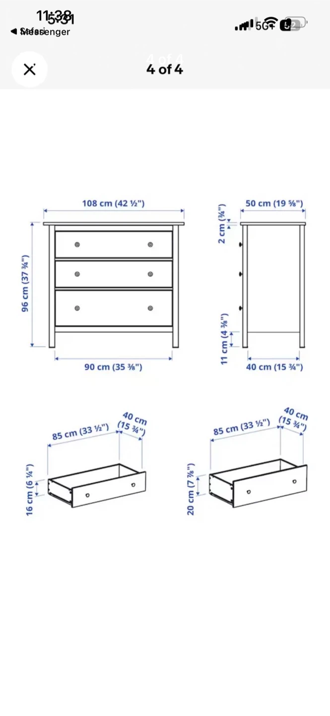 IKEA 3-drawer dresser - photo 4