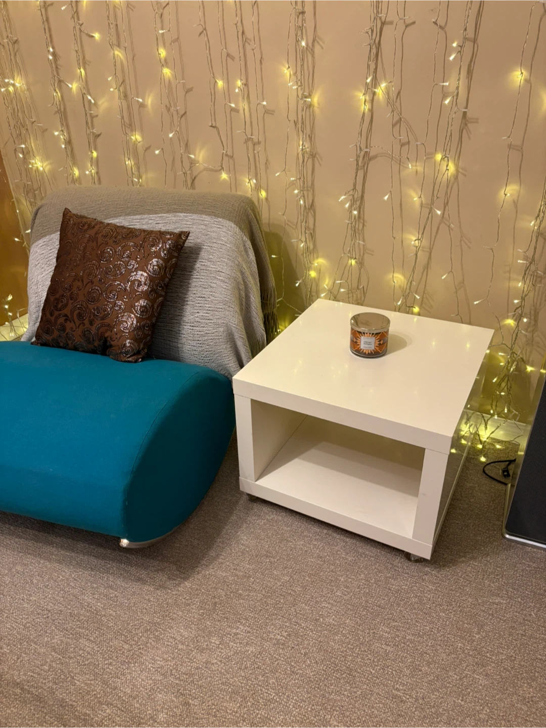 Modern Side Table on Casters