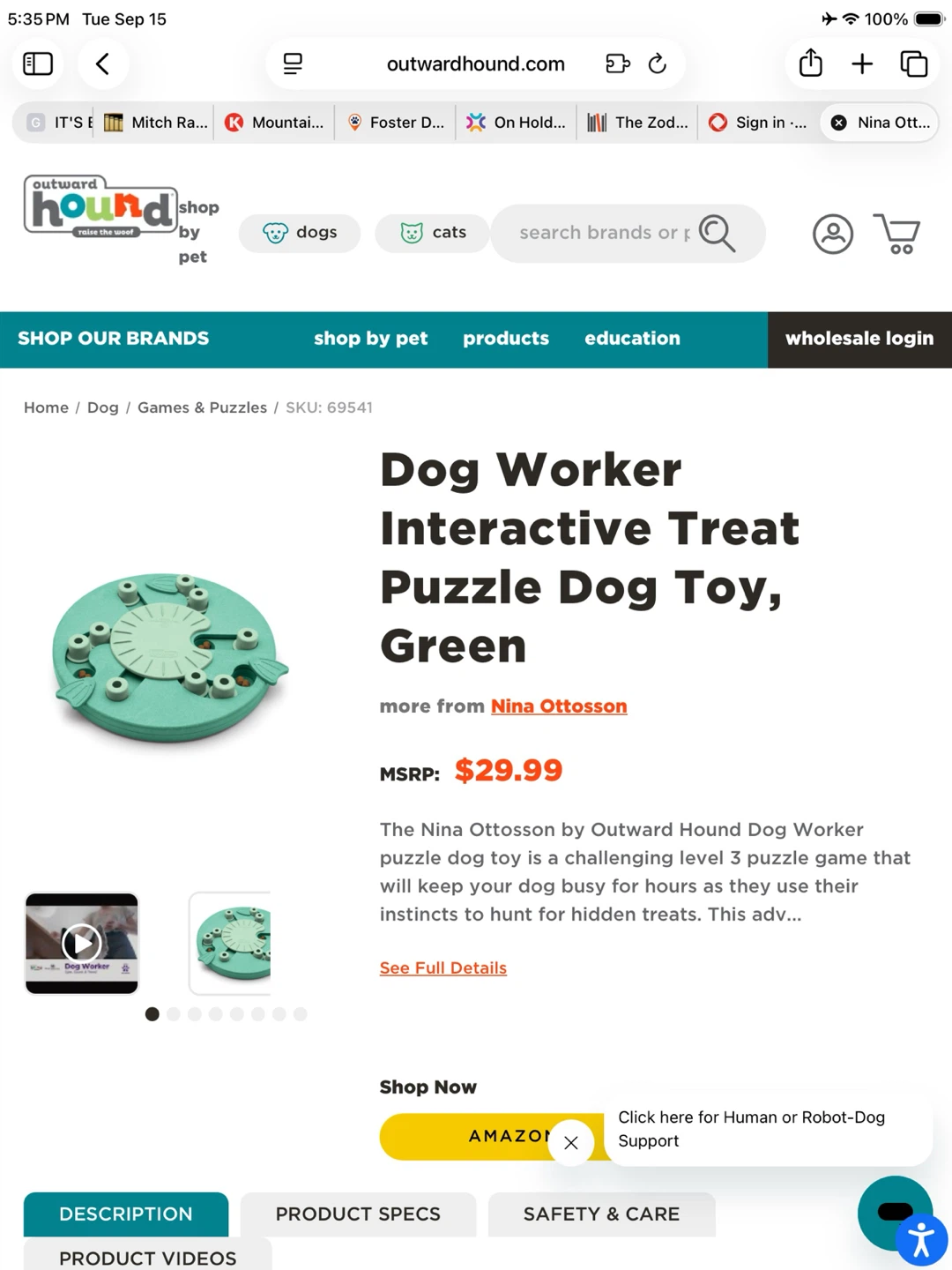 Nina Ottosson Outward Hound Dog Worker Puzzle - photo 2