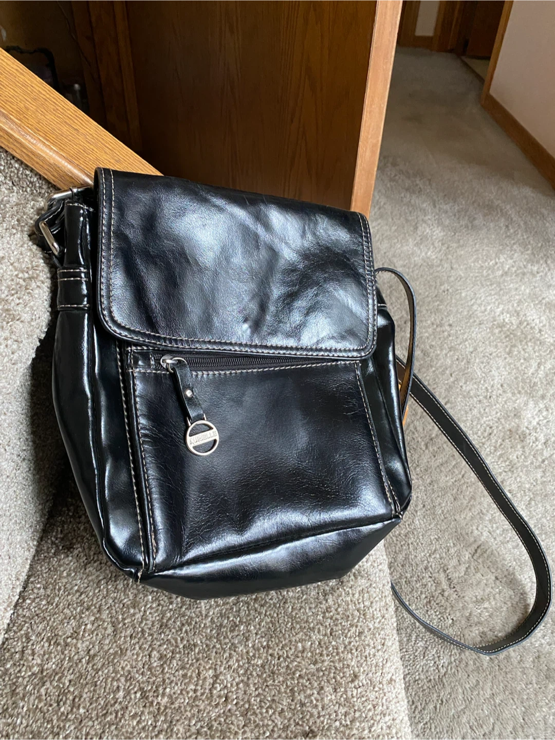 Aurielle black crossbody bag - leather