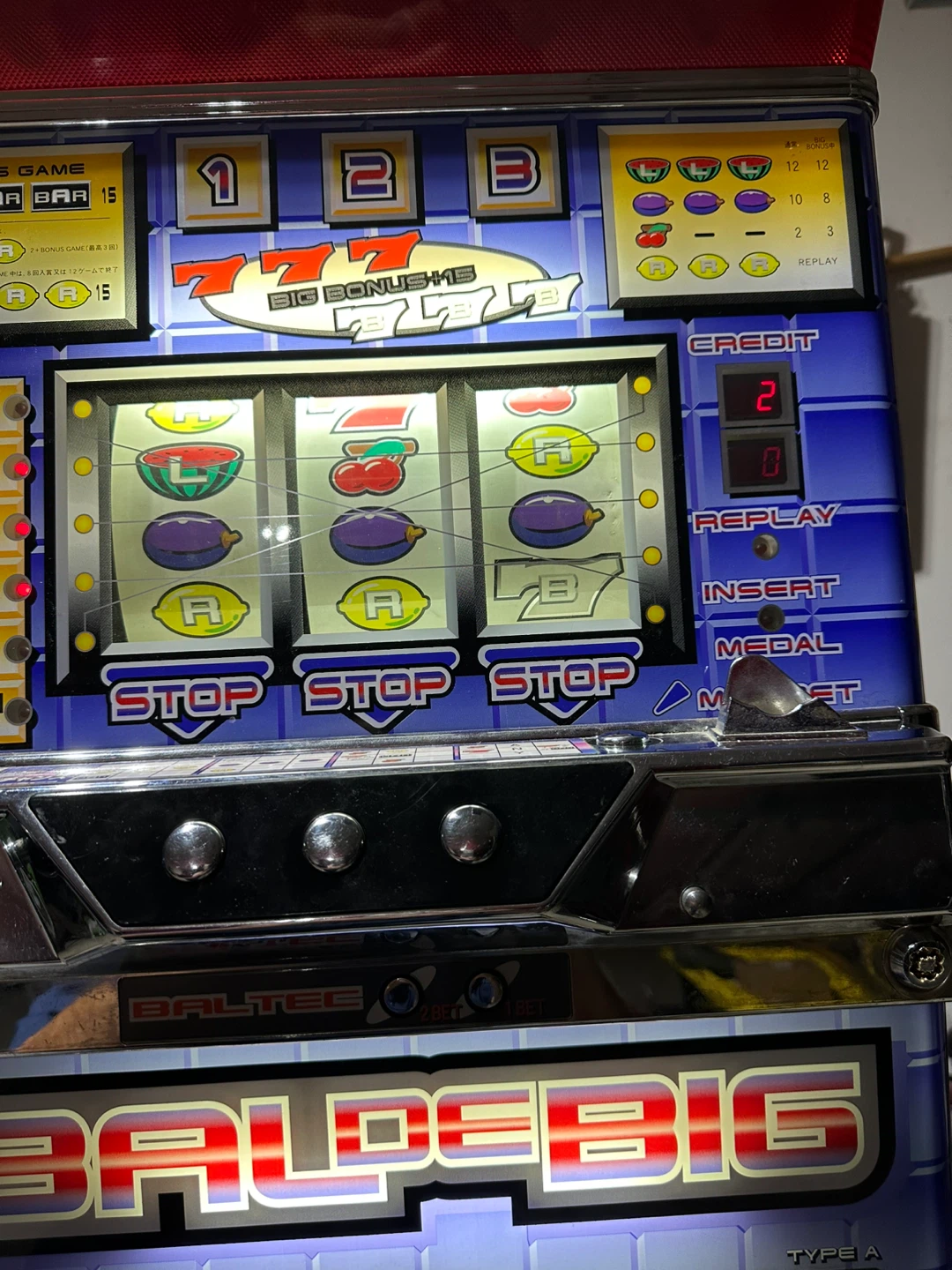 Baltec Baldebig Pachislo Slot Machine - photo 5