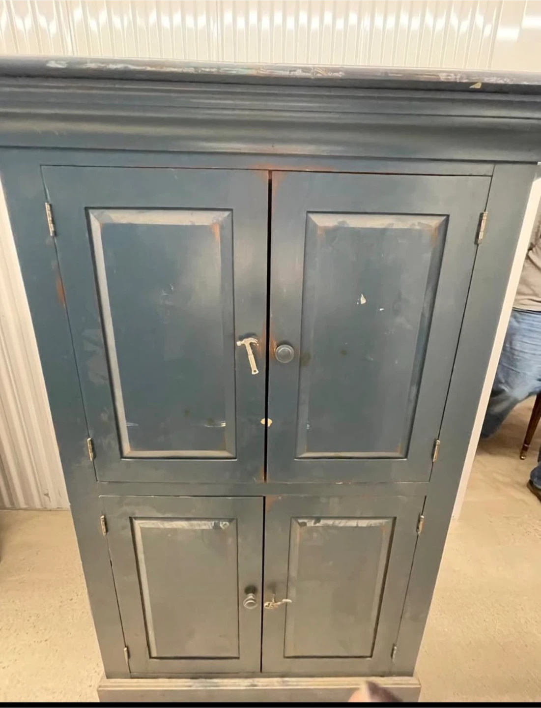 Solid Wood Corner Cabinet — Rustic Cottage Charm 💙 - photo 3