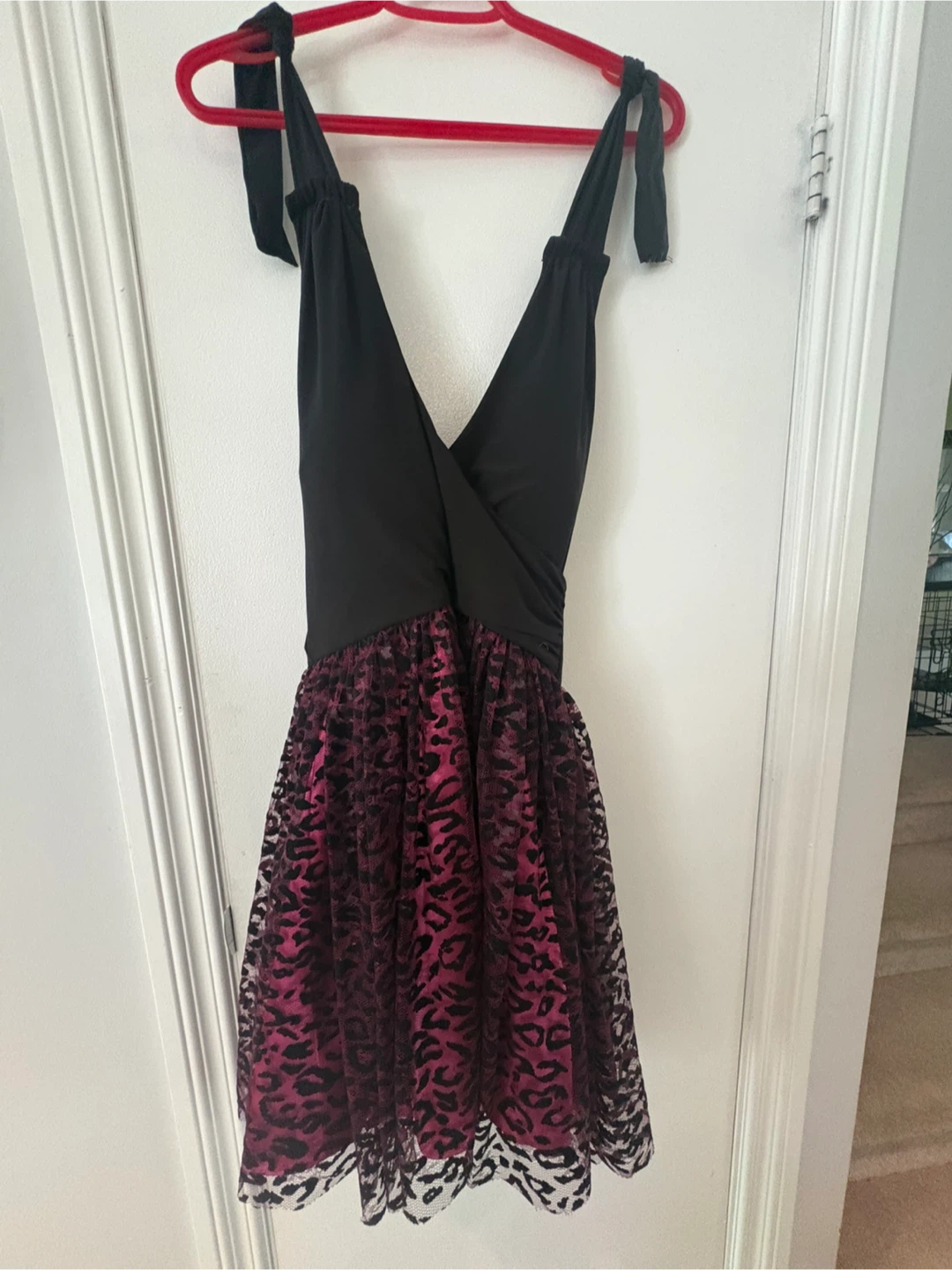 Black and Pink Leopard Print Dress size 7