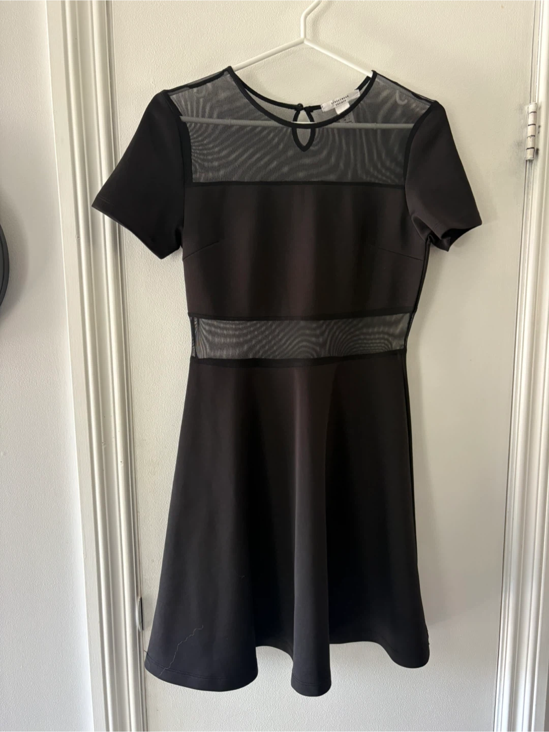 Streetwear Sxcity Black Mesh Detail Dress