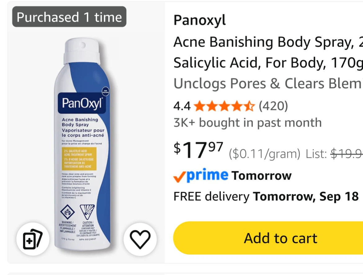 Panoxyl Acne Banishing Body Spray 170g - photo 2