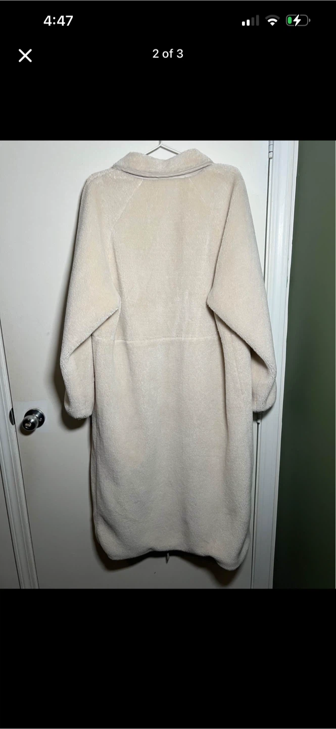Cream White Long Coat - photo 2