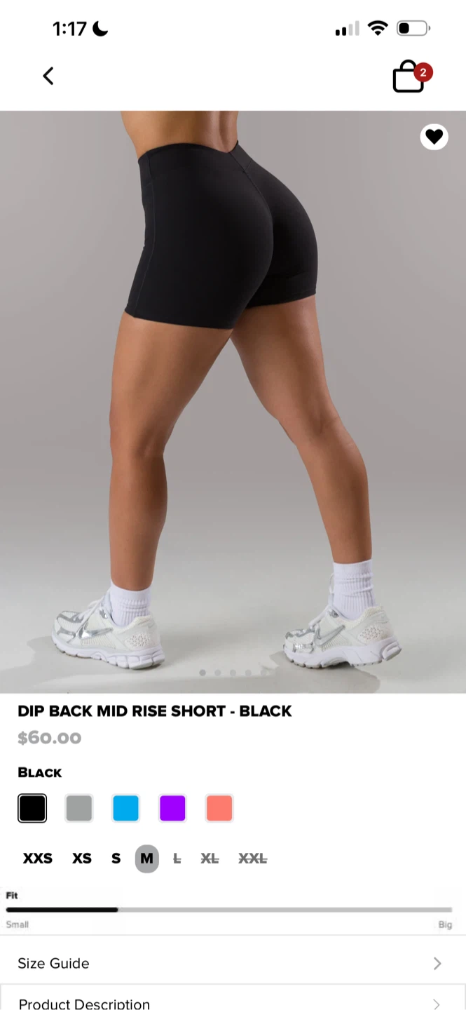 Alphalete Dip Back Mid Rise Shorts - photo 4