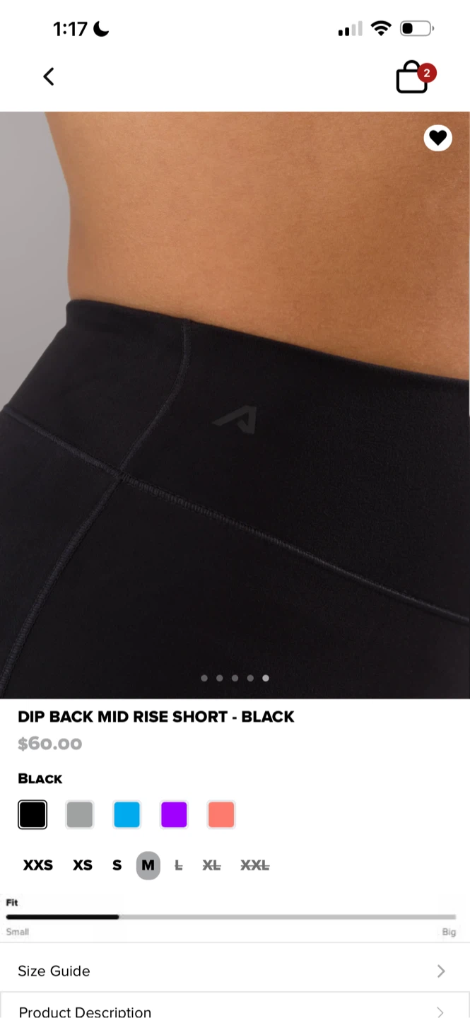 Alphalete Dip Back Mid Rise Shorts - photo 5