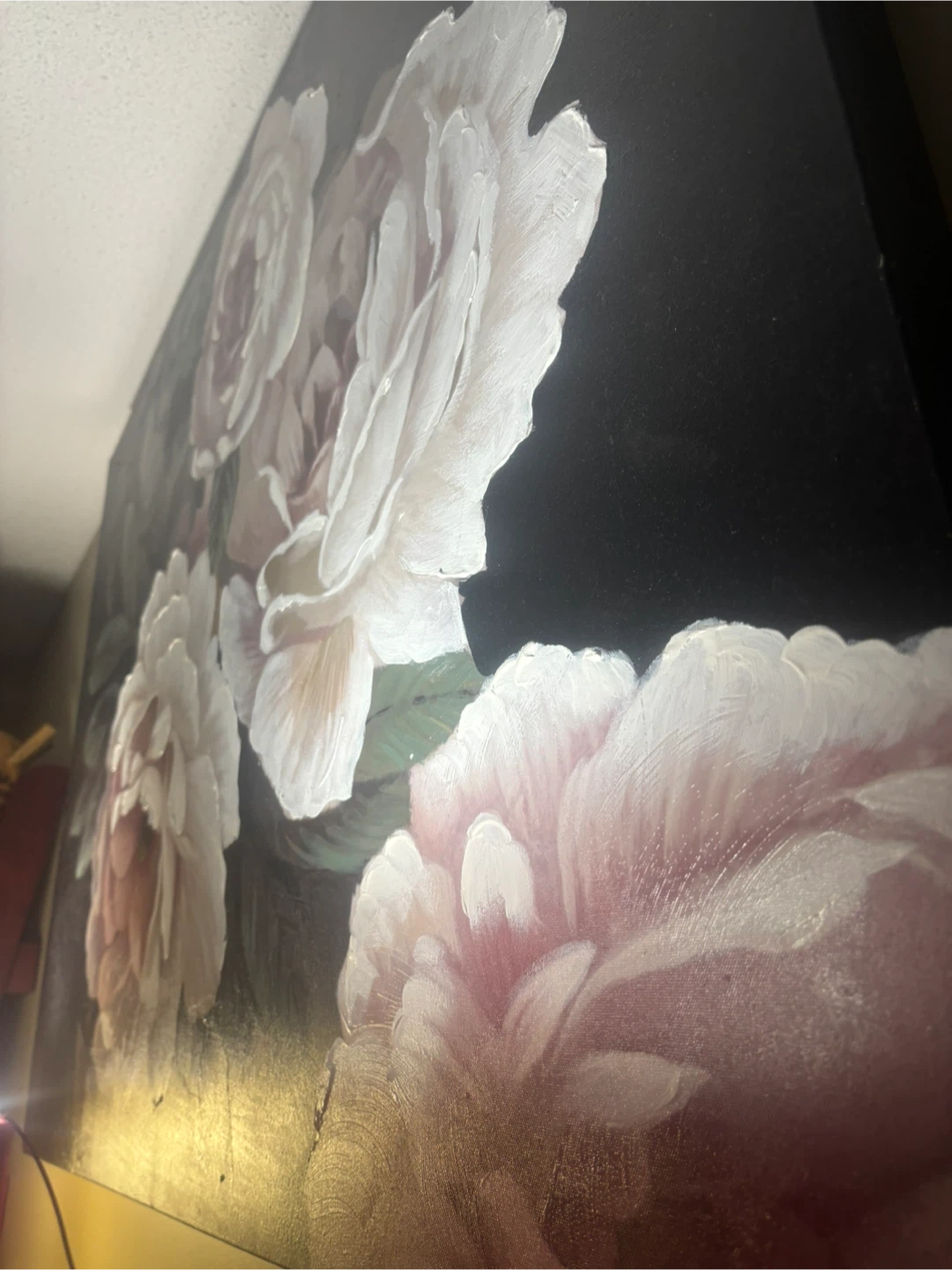 Large Hand-Painted Floral Oil Canvas - photo 5