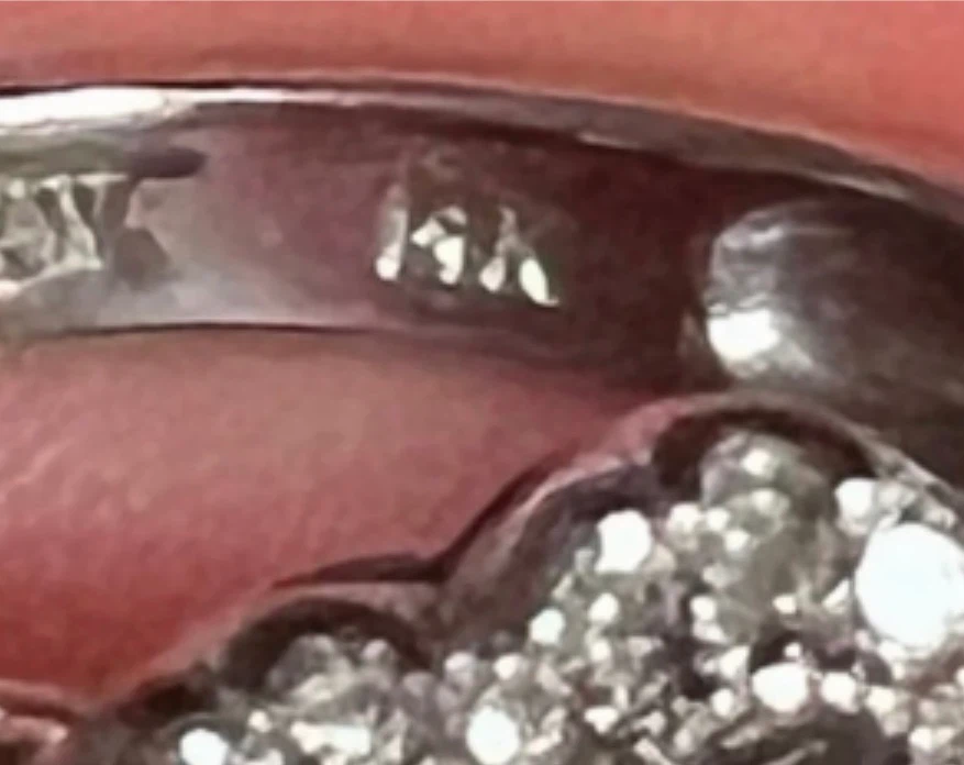 14K White Gold natural Diamond Floral Ring - photo 3