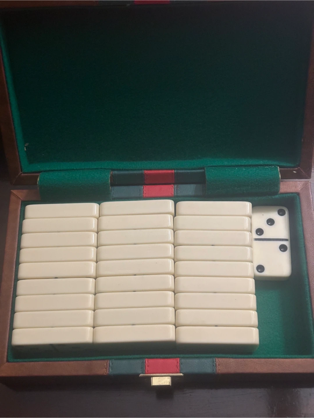 Vintage Domino Set in Storage Box - photo 3
