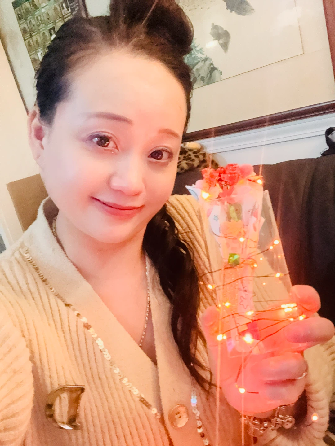 Small decorative LED flower arrangement - photo 4