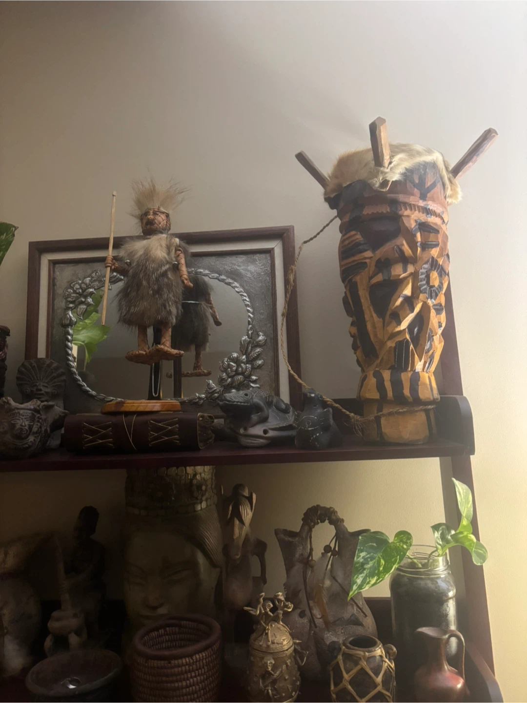 Assorted Handcrafted Decor and Tribal Art Pieces - photo 3