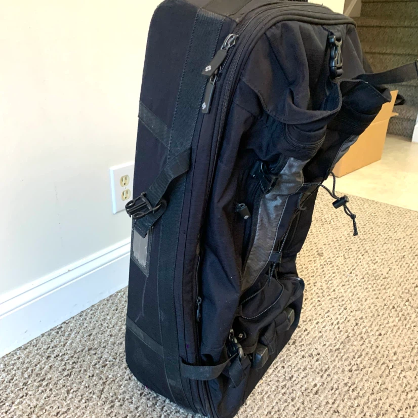 Rolling Suitcase Large Travel Luggage Wheeled Bag Handle Black - photo 2