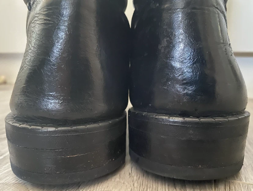 Men ZARA Black Leather Boots - Sole Replaced - photo 4