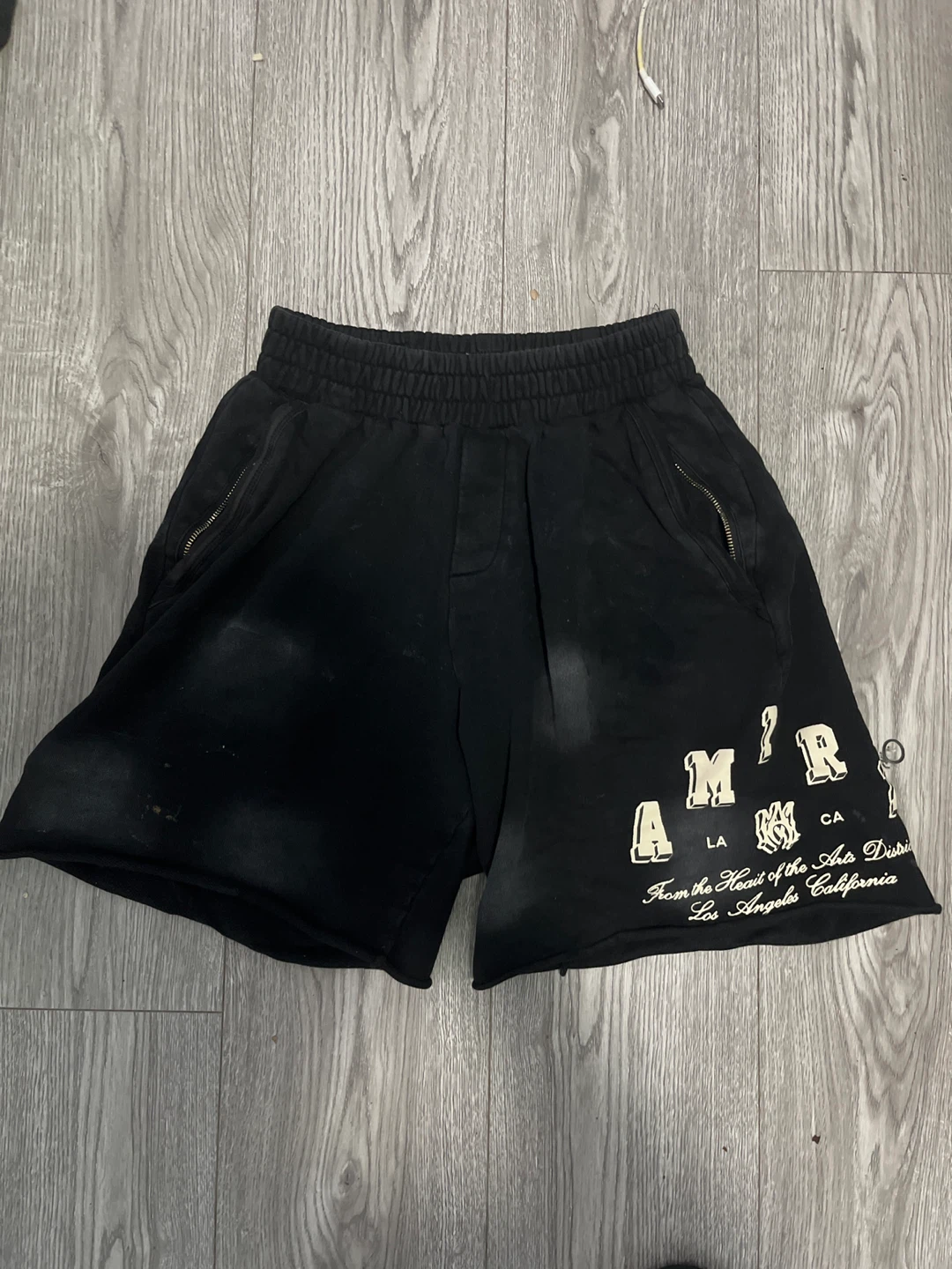 AMIRI Los Angeles California Black Sweatshorts