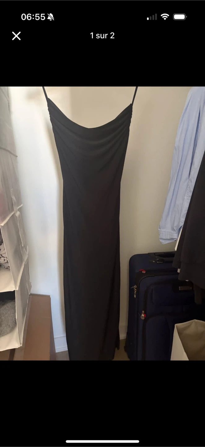 Black Cowl Maxi Dress XS