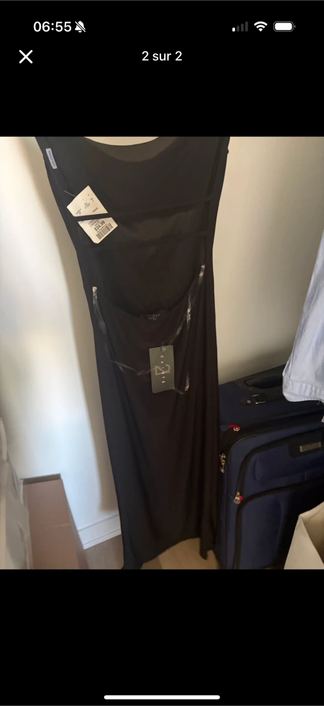 Black Cowl Maxi Dress XS - photo 2