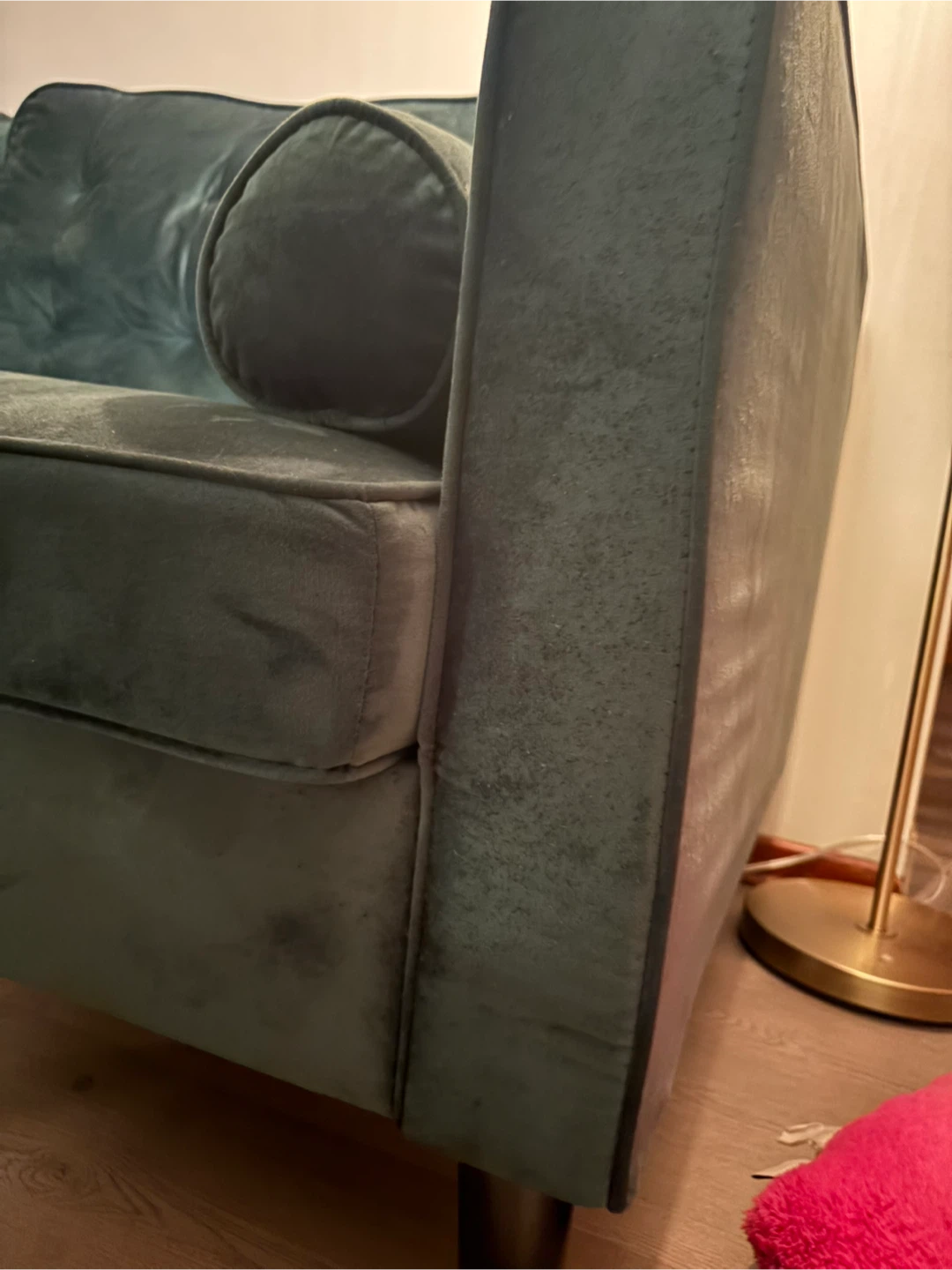Dark green velvet sofa - photo 3
