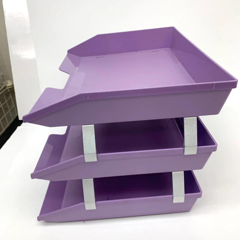 3-Tier Purple Document Desk Tray - photo 5